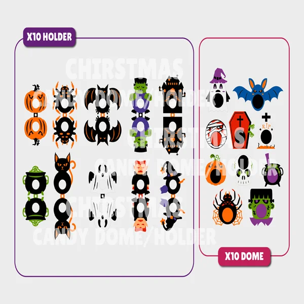 20 Halloween Candy Holders SVG Bundle