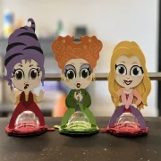 3 Witches Winifred, Sarah and Mary Candy Holder SVG File