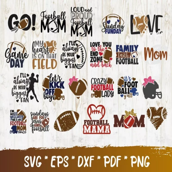 American Football SVG Bundle – 100+ Designs for Cricut & More