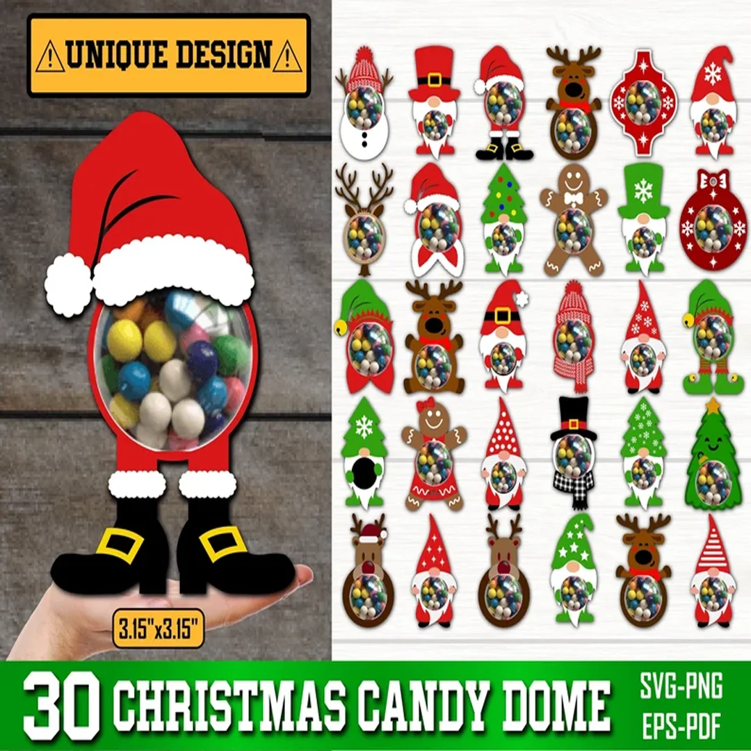 Christmas Candy Holders svg Bundle