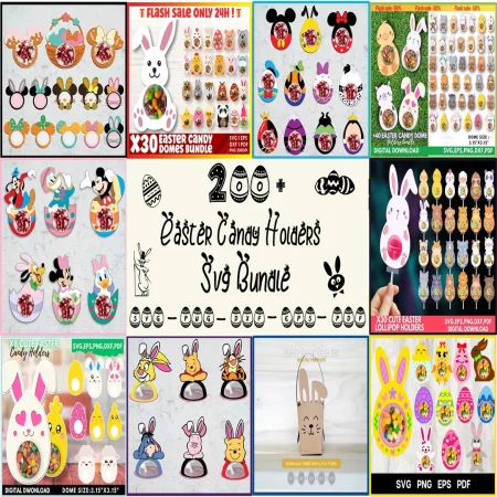 Easter Candy Holders SVG Bundle